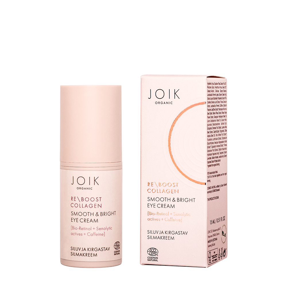 JOIK Organic Re-Boost Collagen Siluv ja kirgastav silmakreem 15 ml