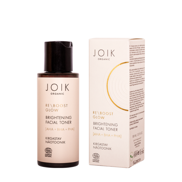 JOIK Organic Re-Boost Glow AHA+BHA+PHA Kirgastav näotoonik 100 ml