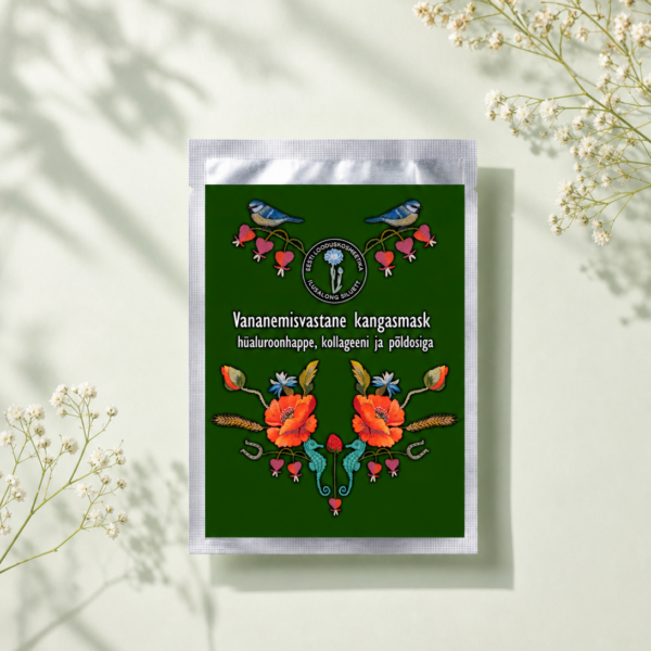Vananemisvastane kangasmask hüaluroonhappe, kollageeni ja põldosiga- Buduaar lemmik 2026!